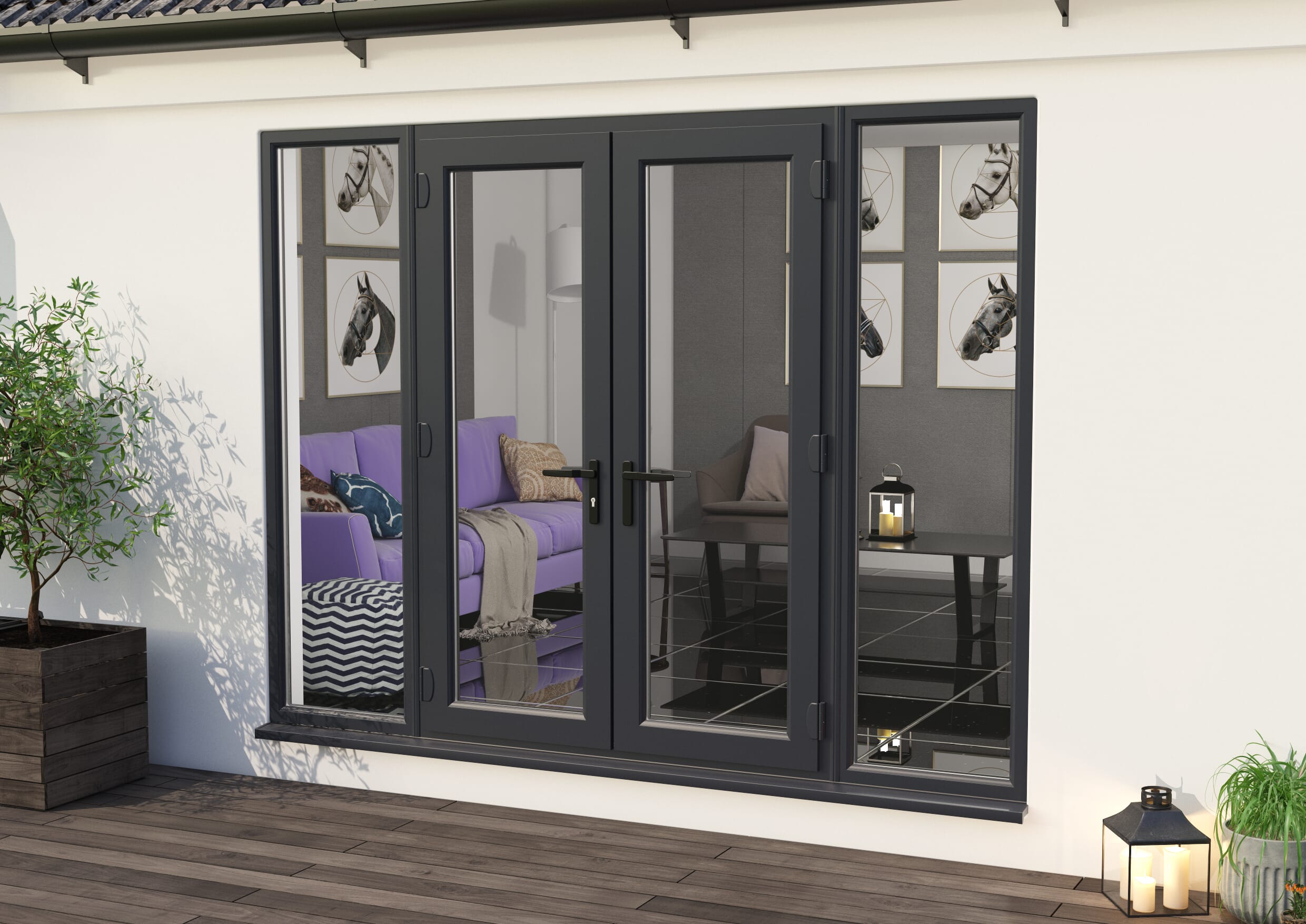 Part Q Grey 1800mm Upvc Bi-fold Door Open Out 3l Bifold Doors At Climadoor