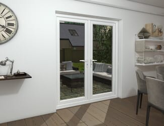 Climadoor UPVC French Doors - Grey Out / White In Part Q Compliant