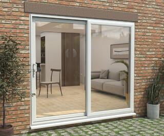 Climadoor Part Q UPVC Sliding Patio Doors - White