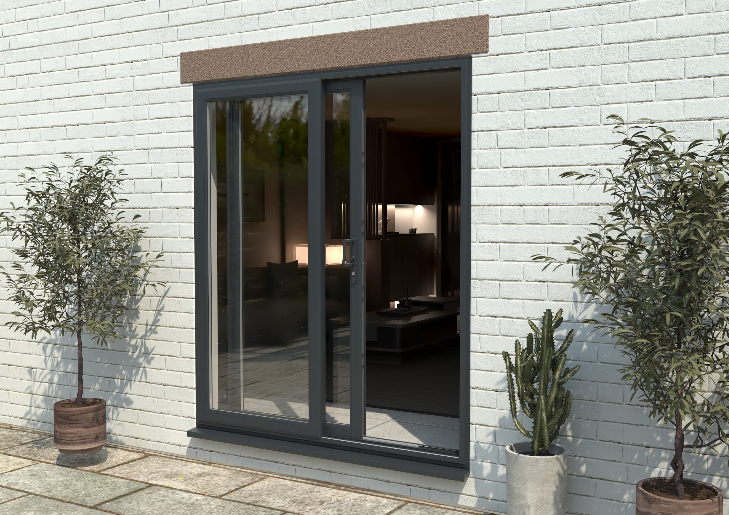 Climadoor Part Q UPVC Sliding Patio Doors - Anthracite Grey