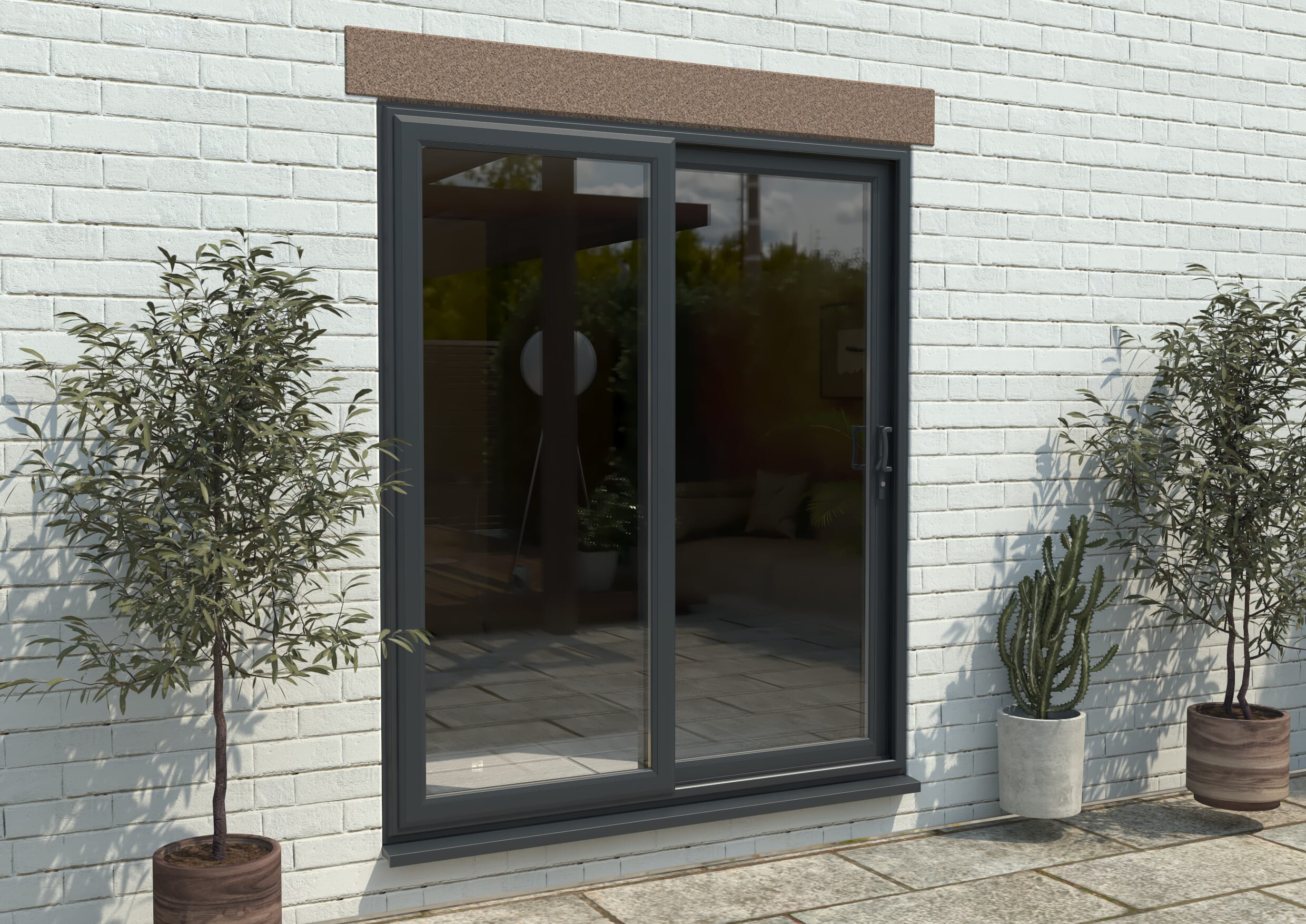 Climadoor Part Q UPVC Sliding Patio Doors - Anthracite Grey