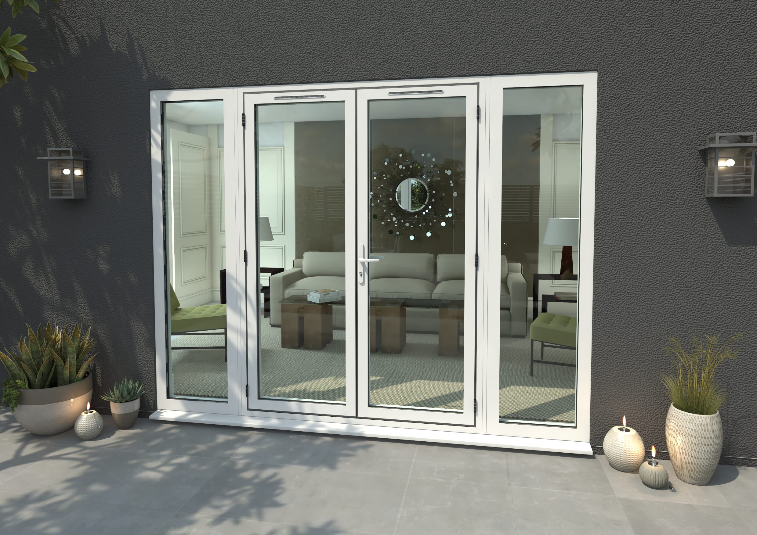 Climadoor White Aluminium French Doors