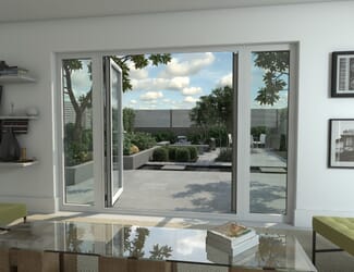 Climadoor White Aluminium French Doors - Part Q Compliant
