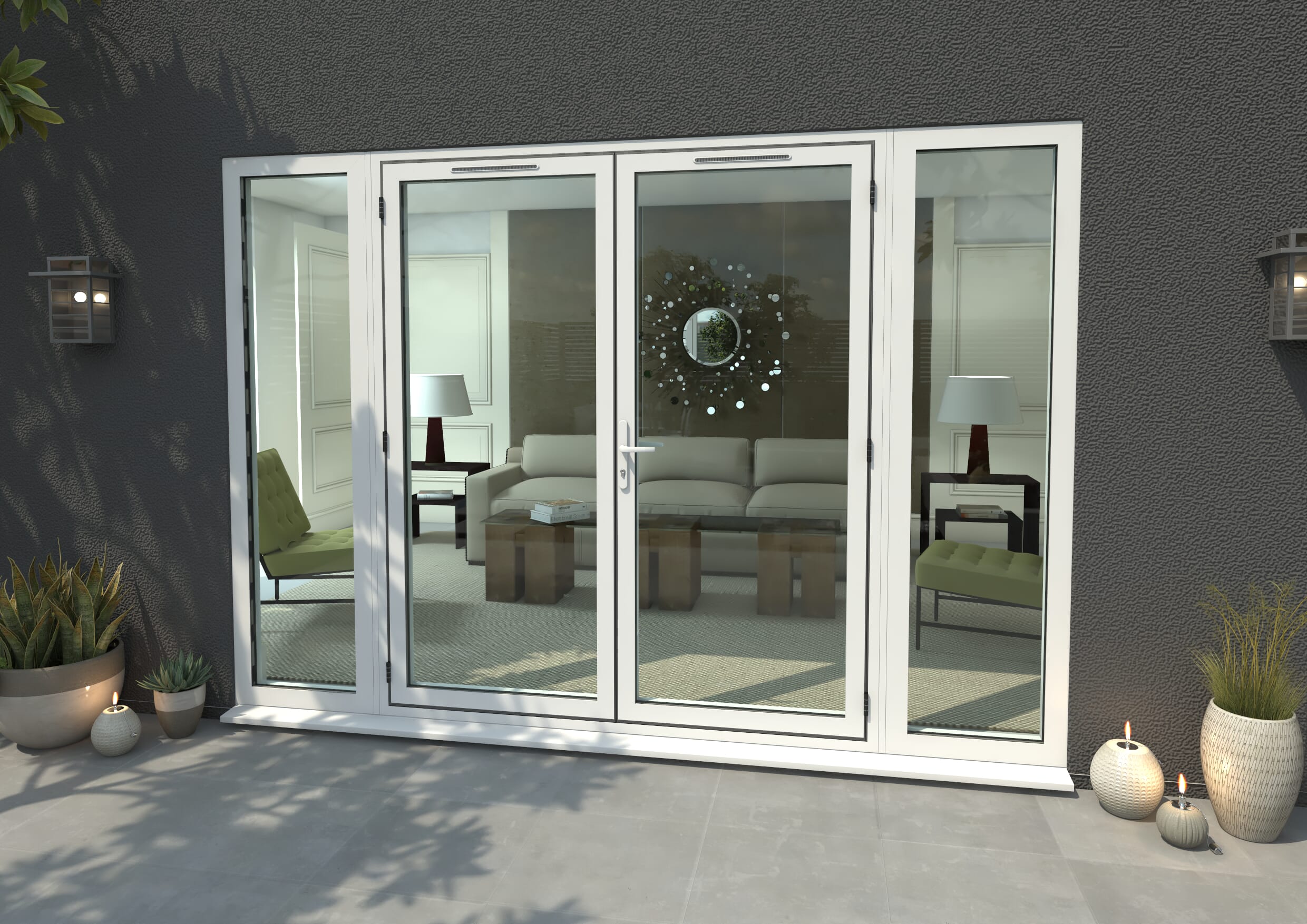 Climadoor White Aluminium French Doors - Part Q Compliant