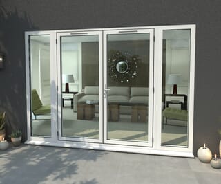 Climadoor White Part Q Compliant Aluminium French Doors