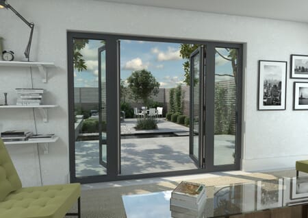 Climadoor Grey Aluminium French Doors - Part Q Compliant