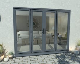 Climadoor Grey Aluminium French Doors - Part Q Compliant