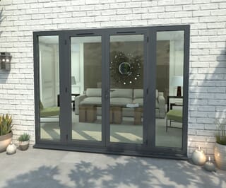 Climadoor Grey Aluminium French Doors - Part Q Compliant