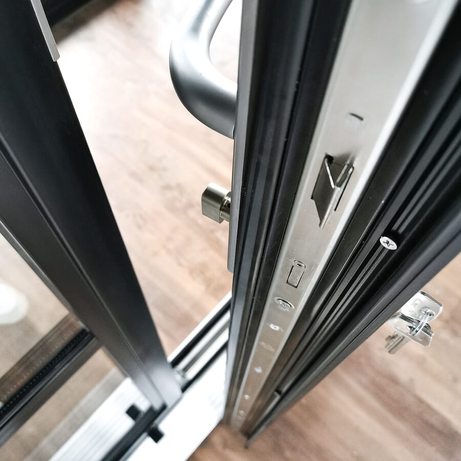 Climadoor Grey Heritage Aluminium Bi-folding Patio Doors
