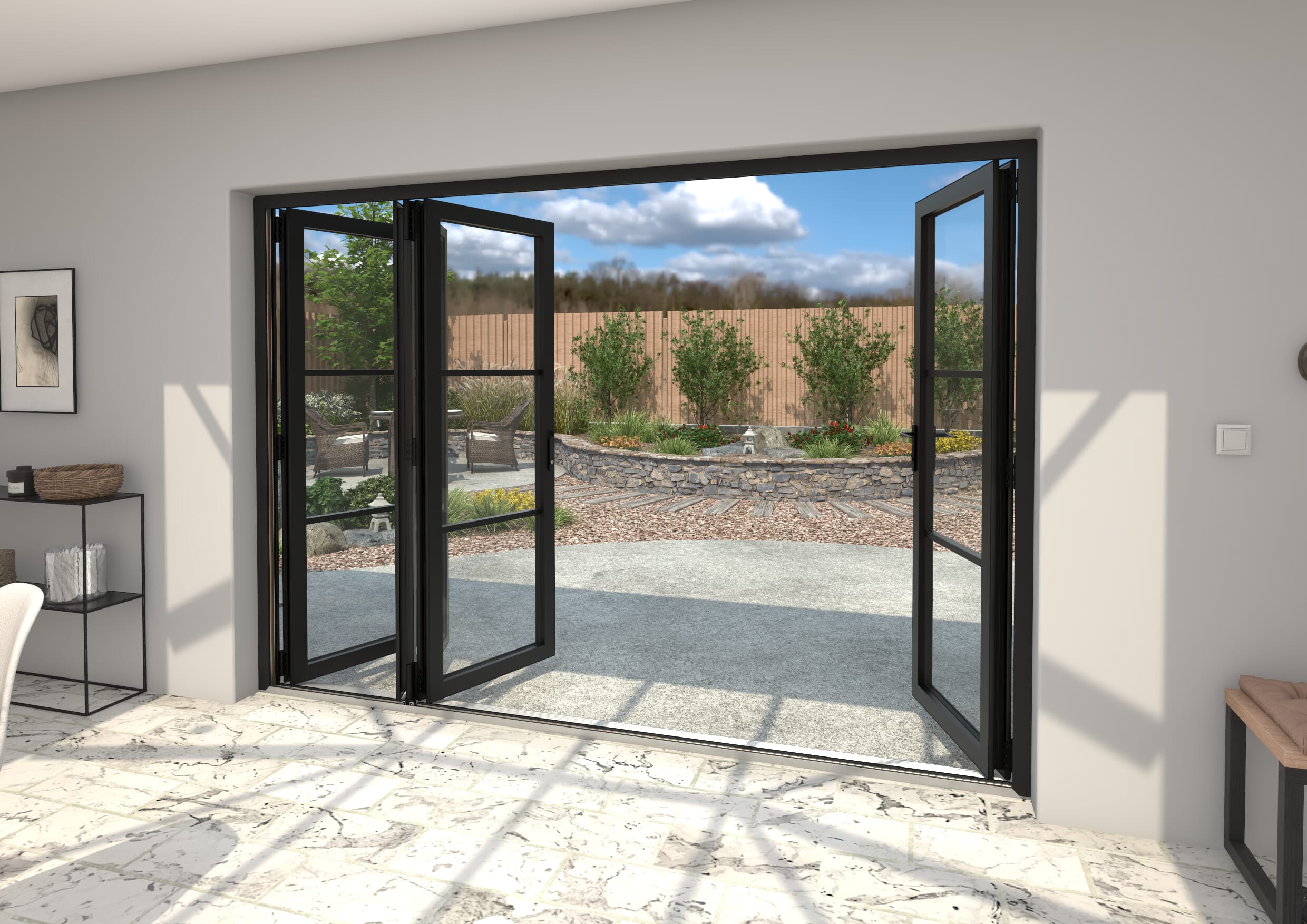 Aluminium Bifold Doors | Aluminium Folding Patio Doors - Climadoor