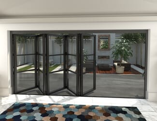 Climadoor Black Heritage Aluminium Bifold Doors - Part Q Compliant