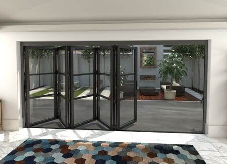 Climadoor Black Heritage Aluminium Bifold Doors - Part Q Compliant
