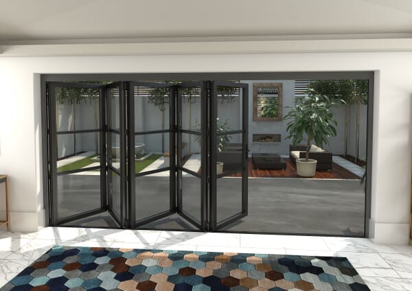 Climadoor Black Heritage Aluminium Bifold Doors - Part Q Compliant