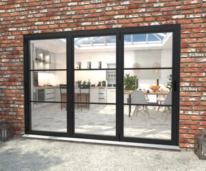 Climadoor Black Heritage Aluminium Bifold Doors - Part Q Compliant