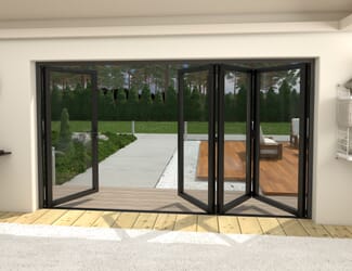 Climadoor Black Aluminium Bi-folding Patio Doors