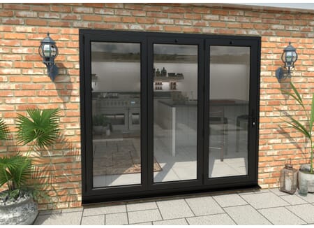 Climadoor Black Aluminium Bi-folding Patio Doors - Part Q Compliant