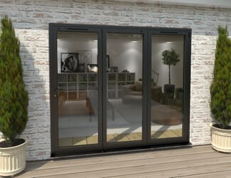 Climadoor Black Aluminium Bi-folding Patio Doors - Part Q Compliant
