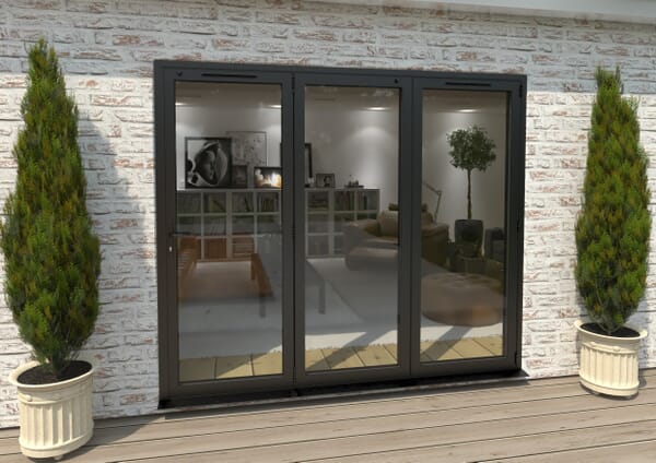 Part Q 1800mm Black Aluminium Bifold Door - 3 Right