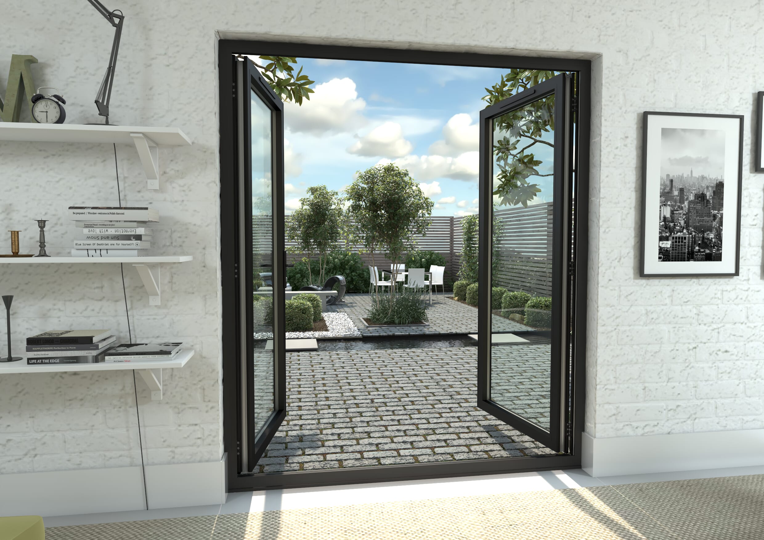 Climadoor Black Aluminium French Doors
