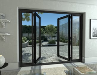 Climadoor Black Aluminium French Doors - Part Q Compliant