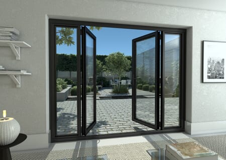 Climadoor Black Aluminium French Doors - Part Q Compliant