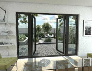 Climadoor Black Aluminium French Doors - Part Q Compliant