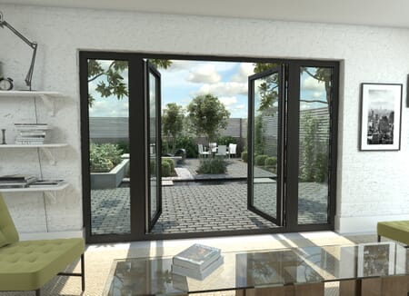 Climadoor Black Aluminium French Doors - Part Q Compliant