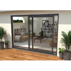 CLIMADOOR Supreme Grey Aluminium Sliding Doors