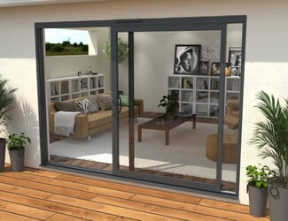 CLIMADOOR Supreme Grey Aluminium Sliding Doors