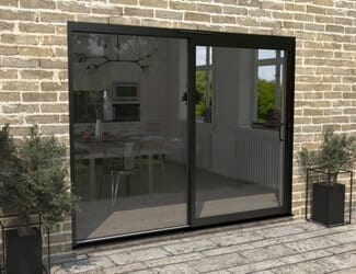 CLIMADOOR Supreme Black Aluminium Sliding Doors - Part Q Compliant