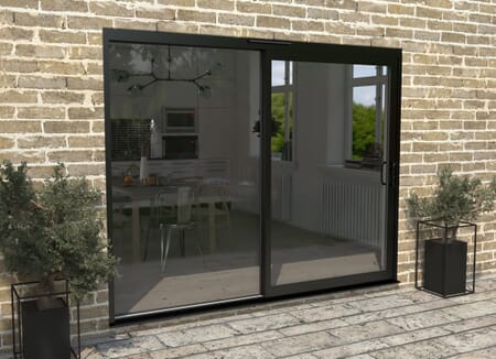 CLIMADOOR Supreme Black Aluminium Sliding Doors - Part Q Compliant