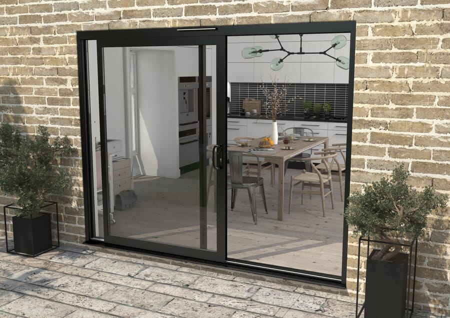CLIMADOOR Supreme Black Aluminium Sliding Doors – Part Q Compliant