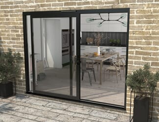 CLIMADOOR Supreme Black Aluminium Sliding Doors - Part Q Compliant