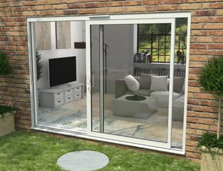 CLIMADOOR Supreme White Aluminium Sliding Doors - Part Q Compliant