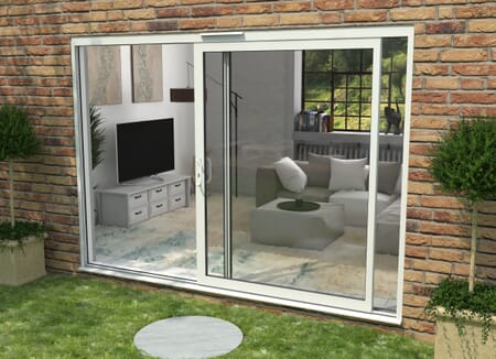 CLIMADOOR Supreme White Aluminium Sliding Doors - Part Q Compliant