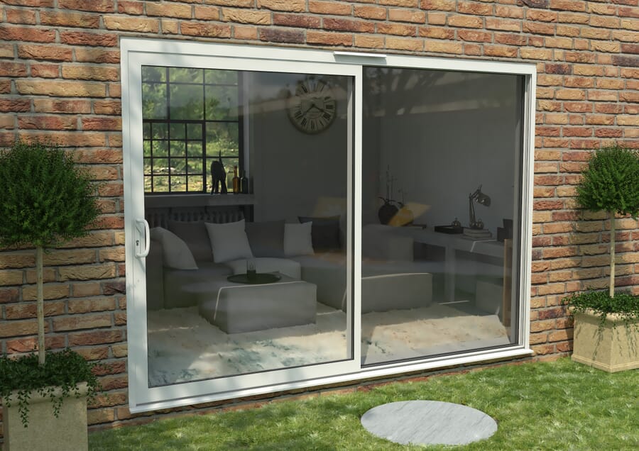 CLIMADOOR Supreme White Aluminium Sliding Doors – Part Q Compliant