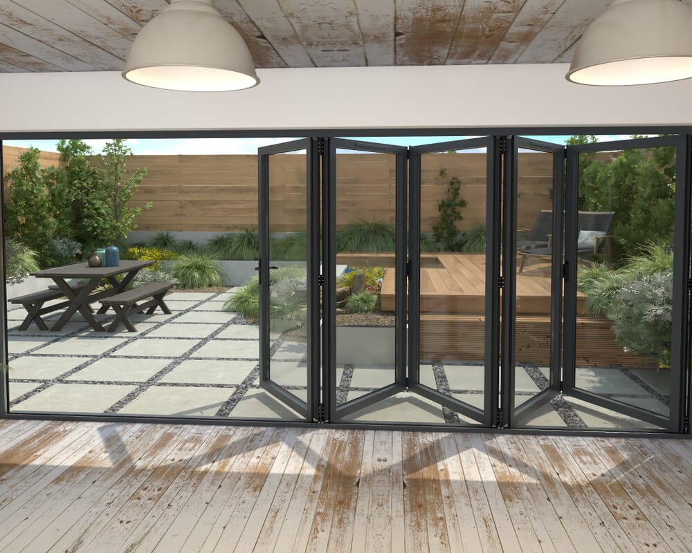 Part Q 4800mm Grey Aluminium Bifold Doors - 5 Left