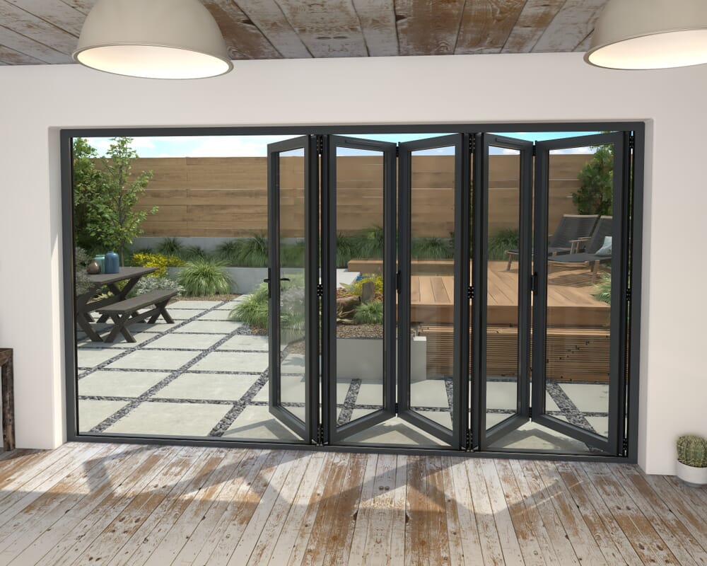 Part Q 3600mm Grey Aluminium Bifold Doors - 5 Left