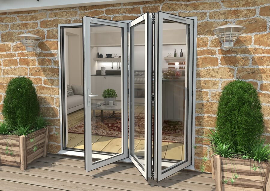 Climadoor White Aluminium Bi-folding Patio Doors
