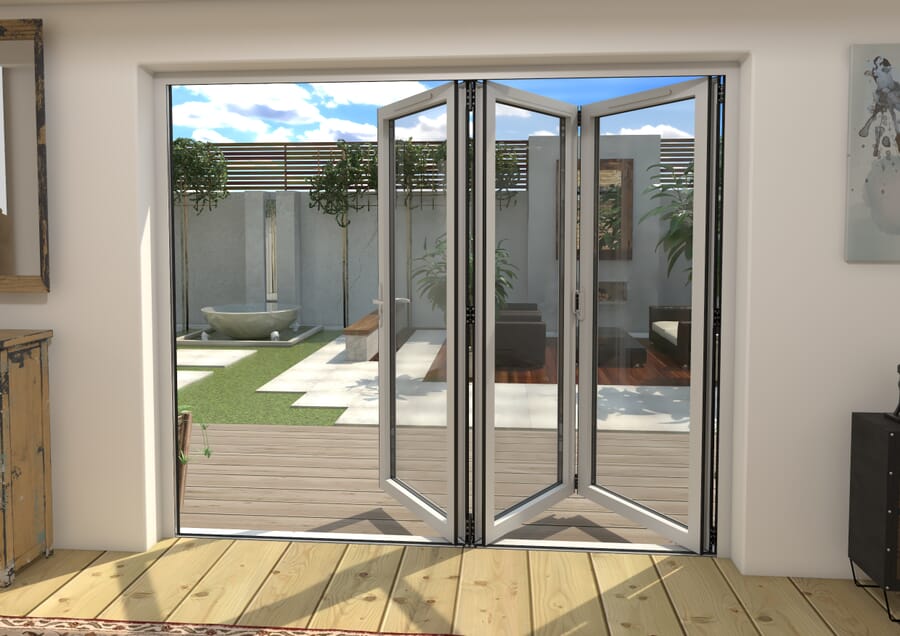Climadoor White Aluminium Bi-folding Patio Doors