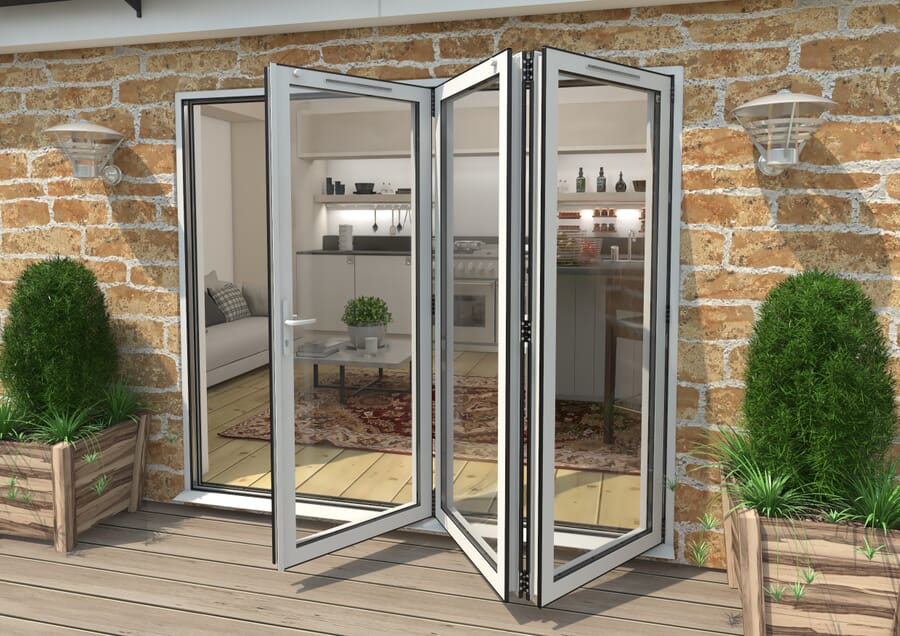 Climadoor White Aluminium Bi-folding Patio Doors