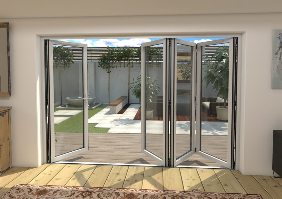 Climadoor White Aluminium Bi-folding Patio Doors