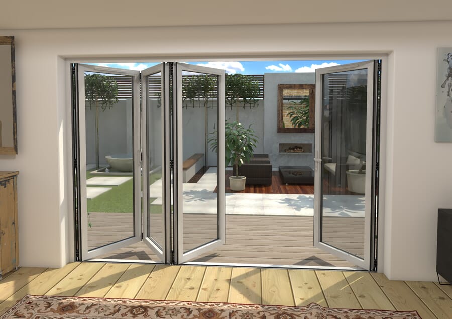 Climadoor White Aluminium Bi-folding Patio Doors