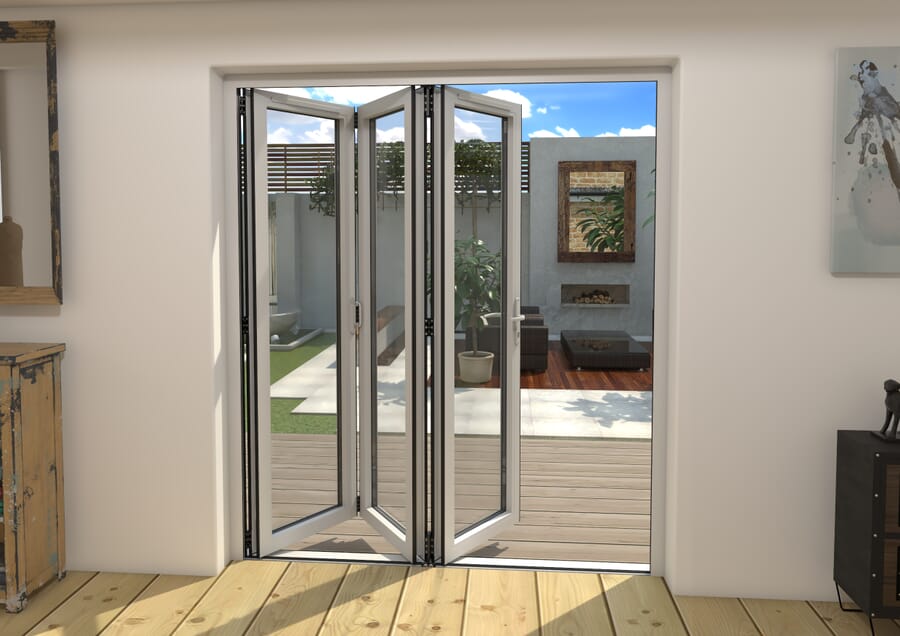 Climadoor White Aluminium Bi-folding Patio Doors