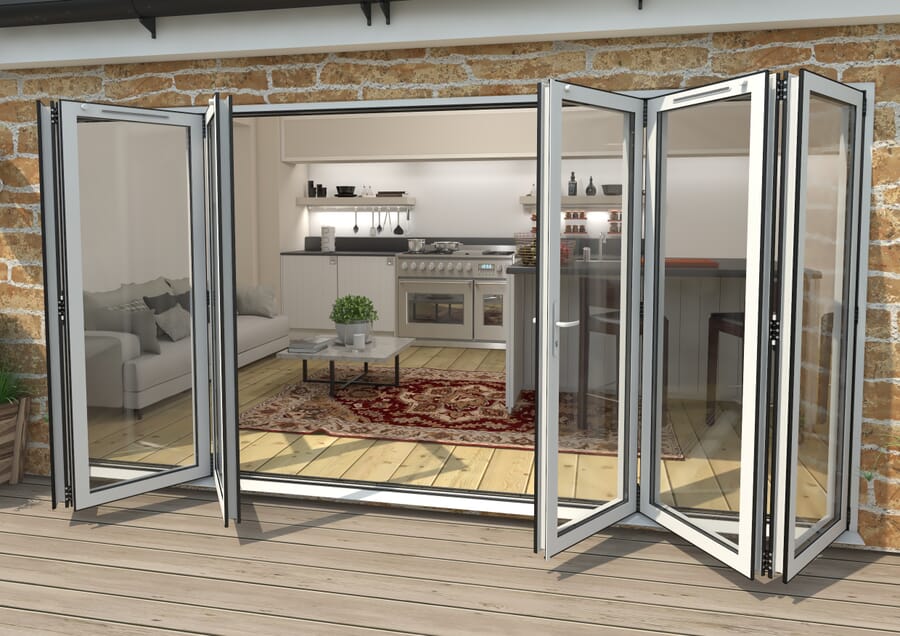 Climadoor White Aluminium Bi-folding Patio Doors