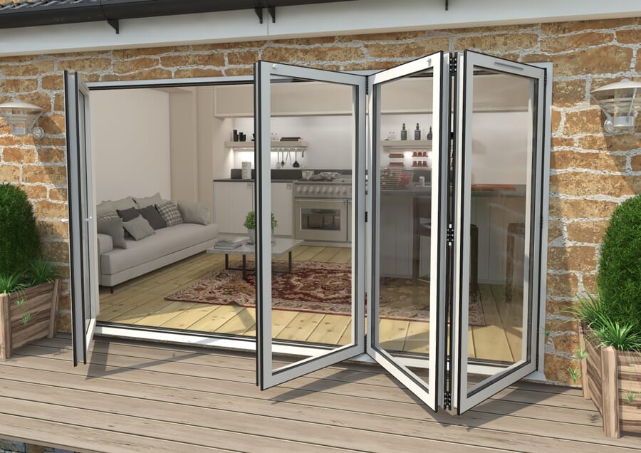 Climadoor White Aluminium Bi-folding Patio Doors