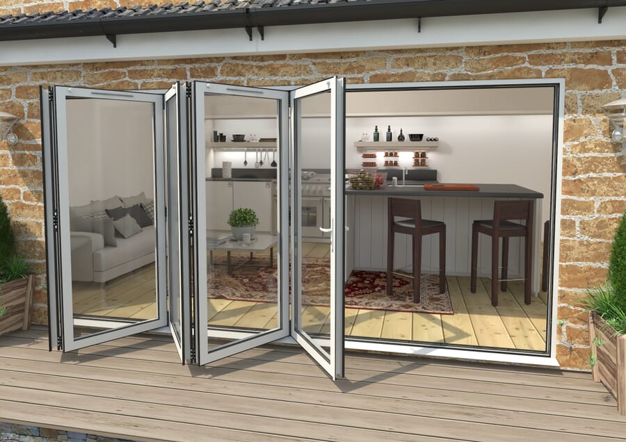 Climadoor White Aluminium Bi-folding Patio Doors