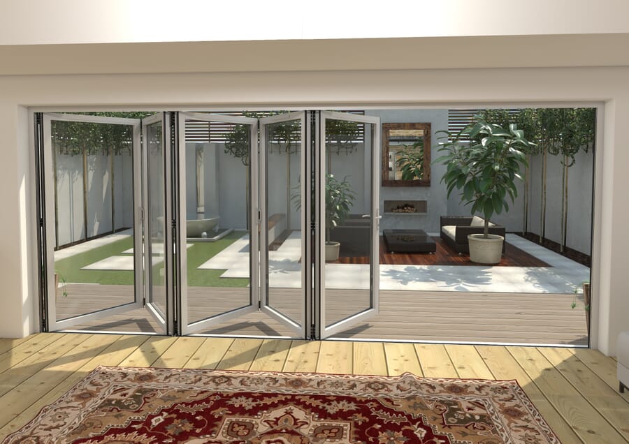 Climadoor White Aluminium Bi-folding Patio Doors