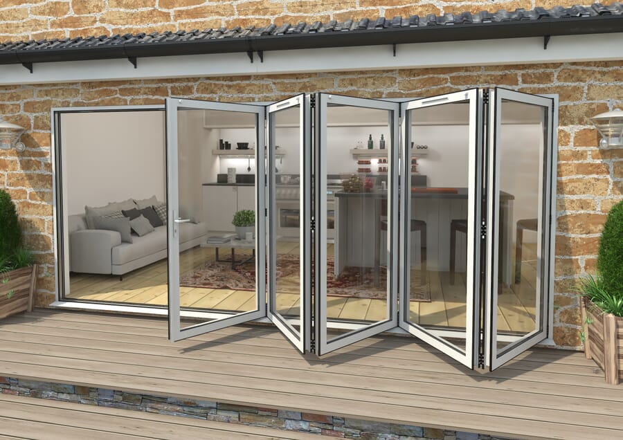 Climadoor White Aluminium Bi-folding Patio Doors