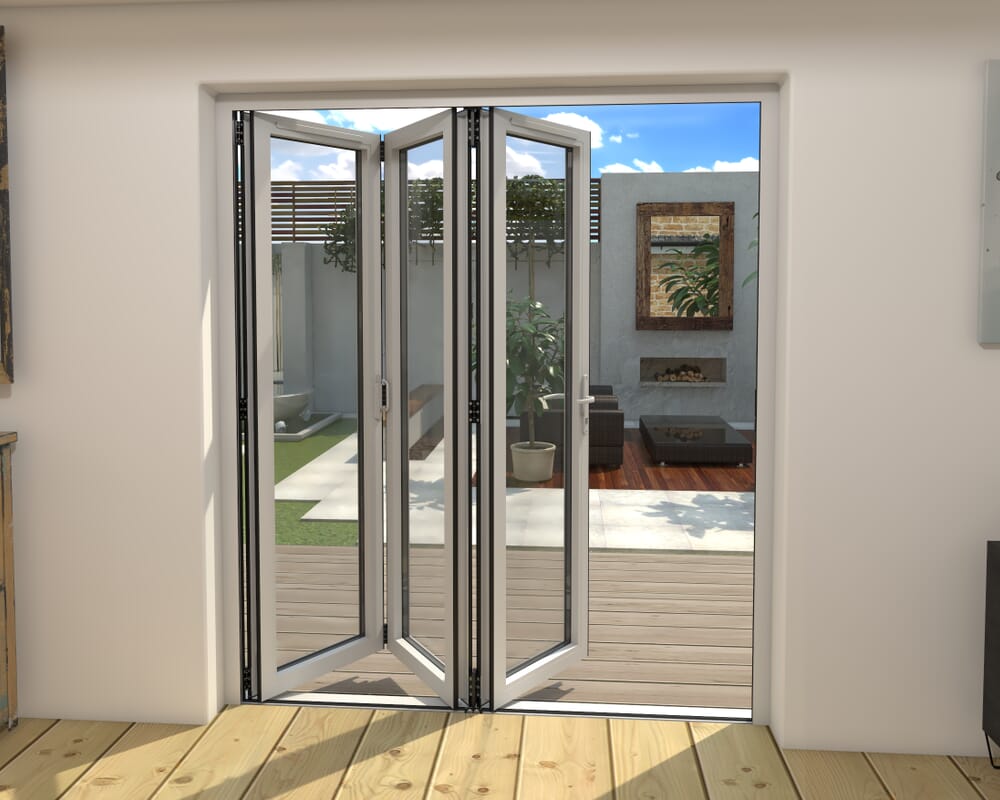 Part Q 1800mm White Aluminium Bifold Doors - 3 Right
